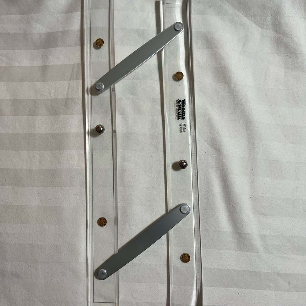 WEEMS & PLATH Parallel Ruler 15 Inch Model # 145 Without Protractor Scales NEW - Picture 3 of 6